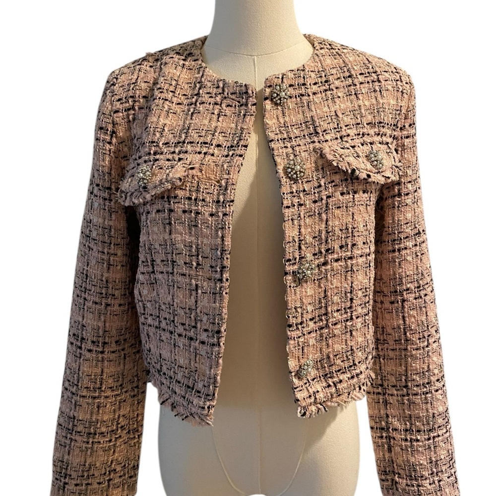 Wild Fable Pink Tweed Jacket + Skirt Set
Jacket Size: XXS
Skirt Size: Small - Picture 2 of 7